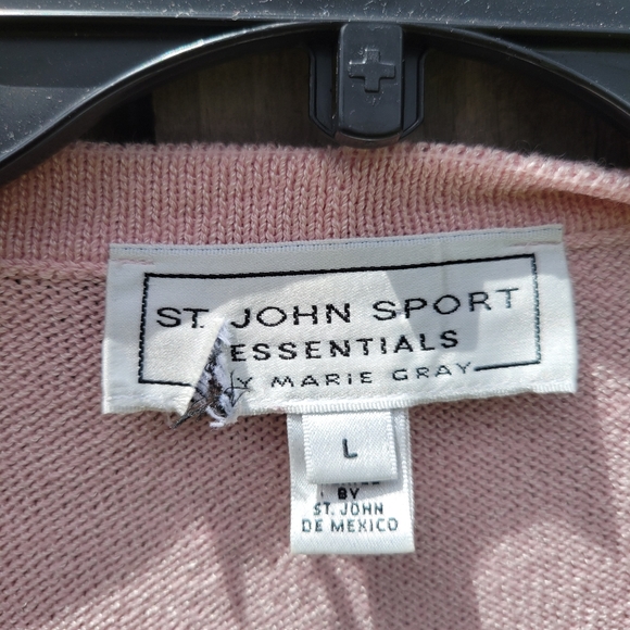 St. John Sport Blush Pink Button Cardigan Large - Picture 2 of 10